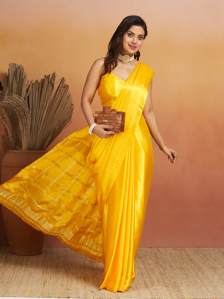 Golden Glow Pure Silk Saree with Zari Accents