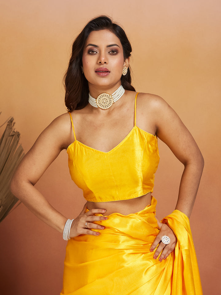 Golden Glow Pure Silk Saree with Zari Accents