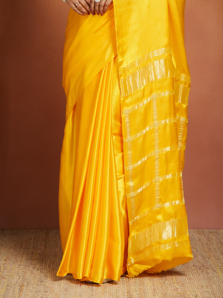 Golden Glow Pure Silk Saree with Zari Accents