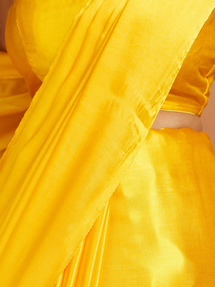Golden Glow Pure Silk Saree with Zari Accents