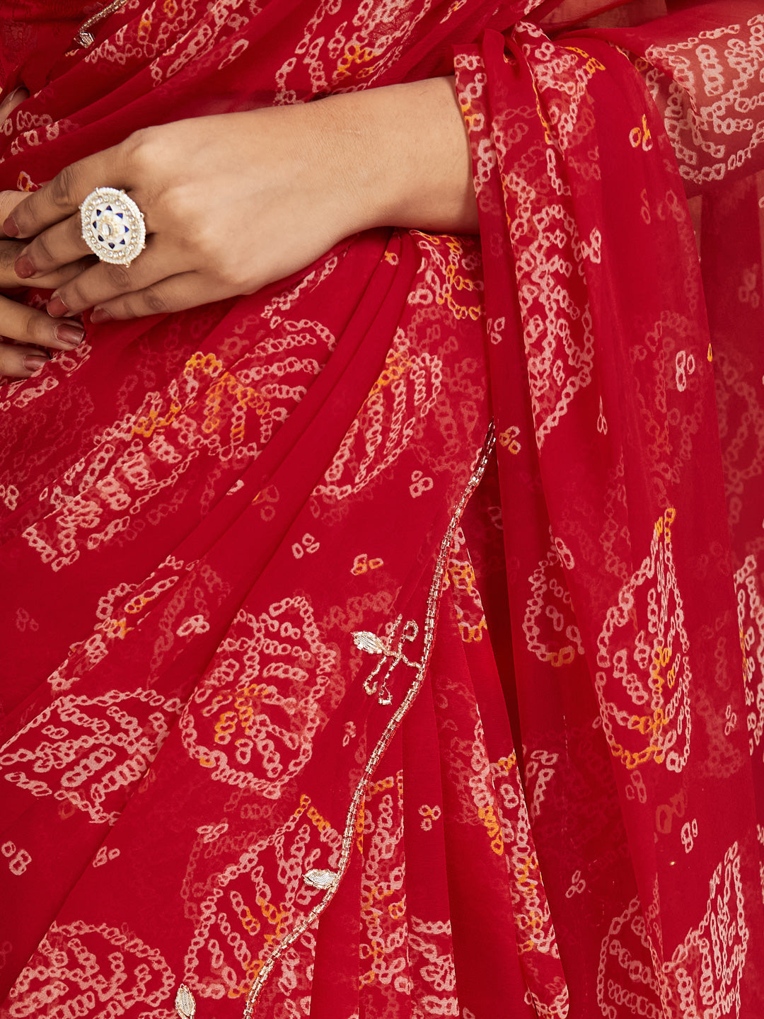 Gulnaar Leaf Embroidered Saree