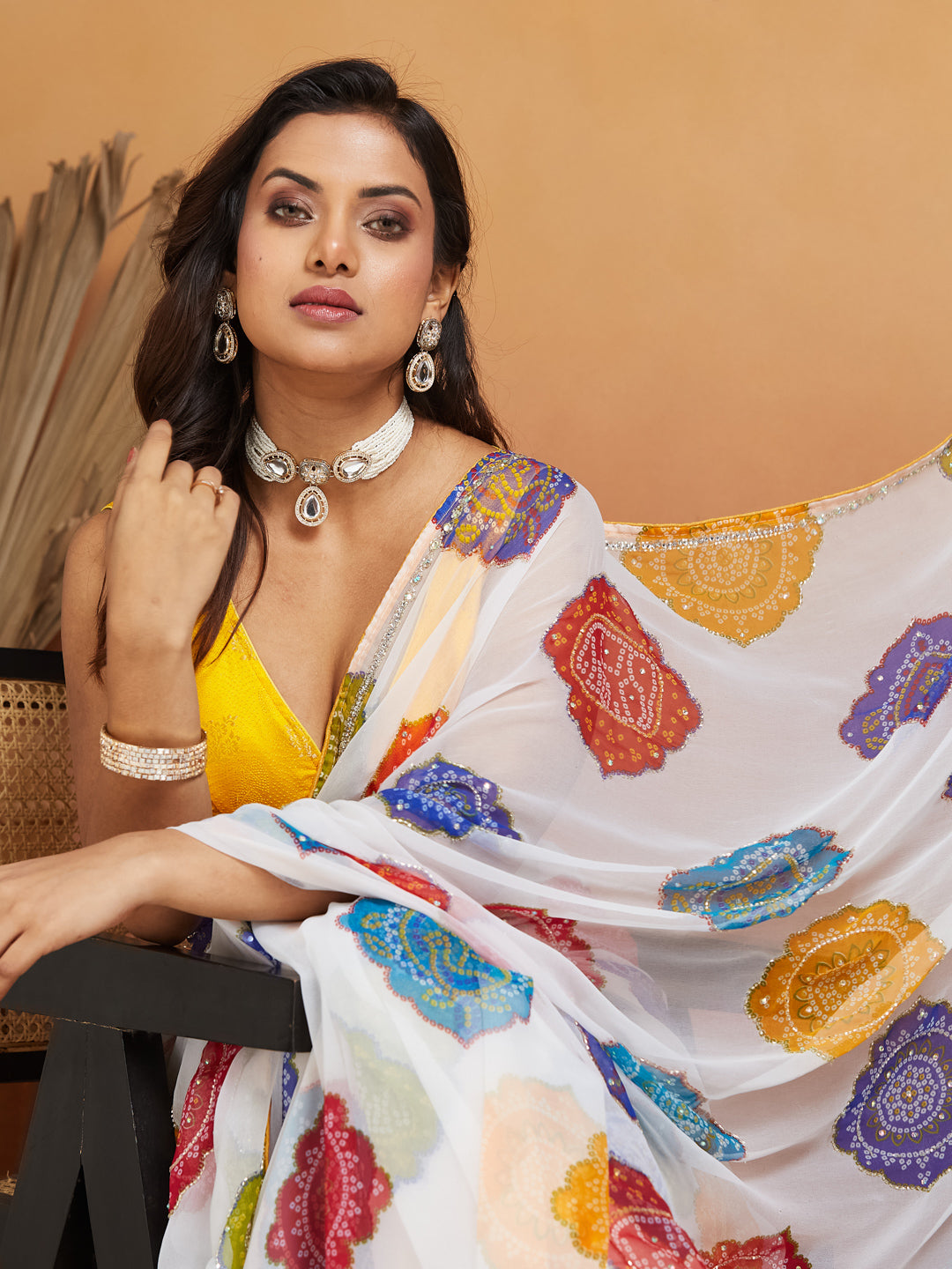 Mandala Bloom Multicolor Saree