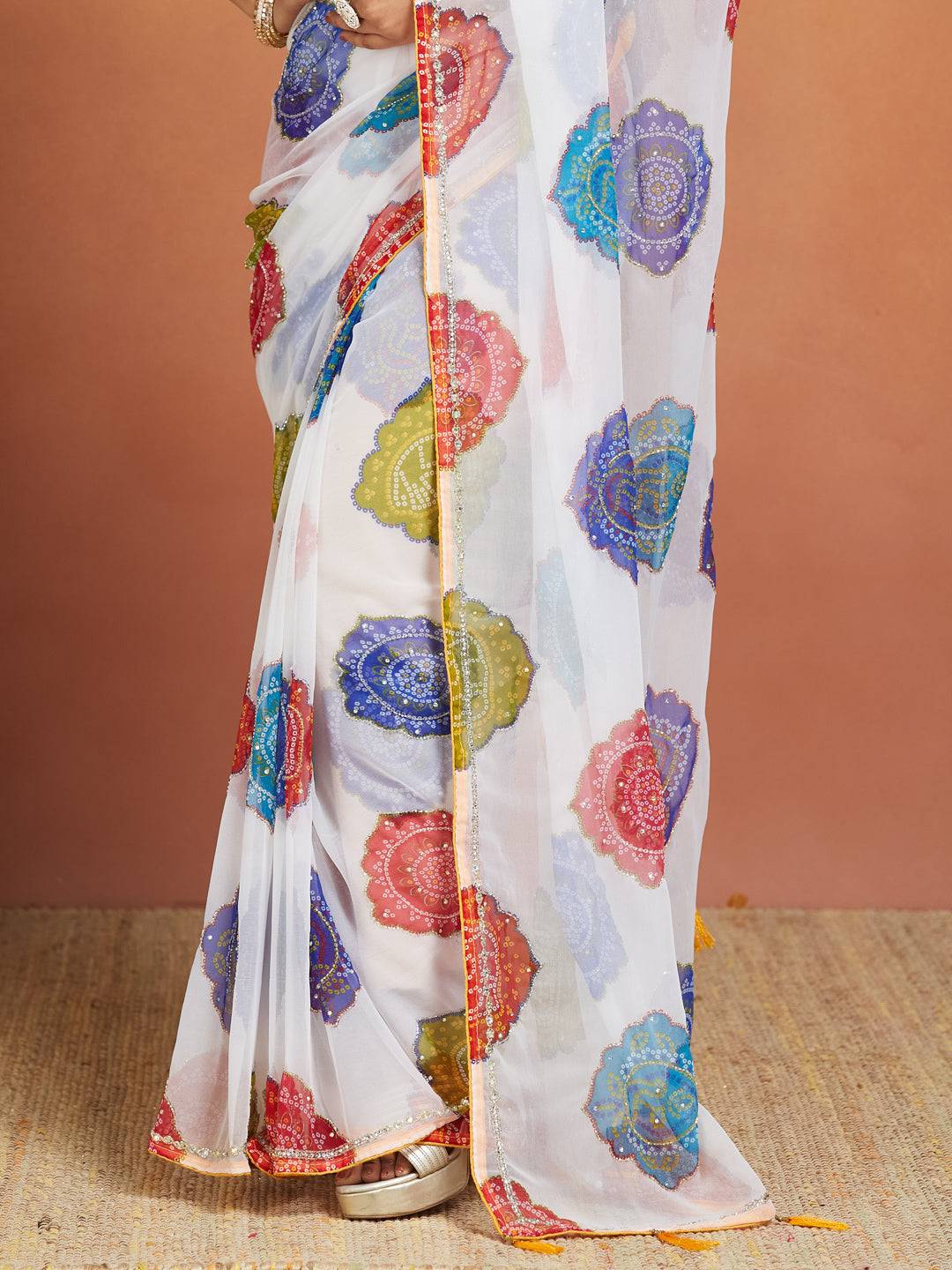 Mandala Bloom Multicolor Saree