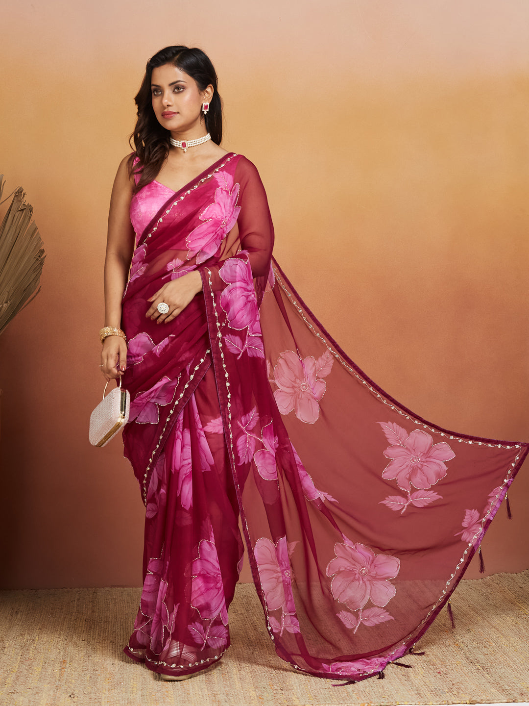 Roseberry Bloom Saree