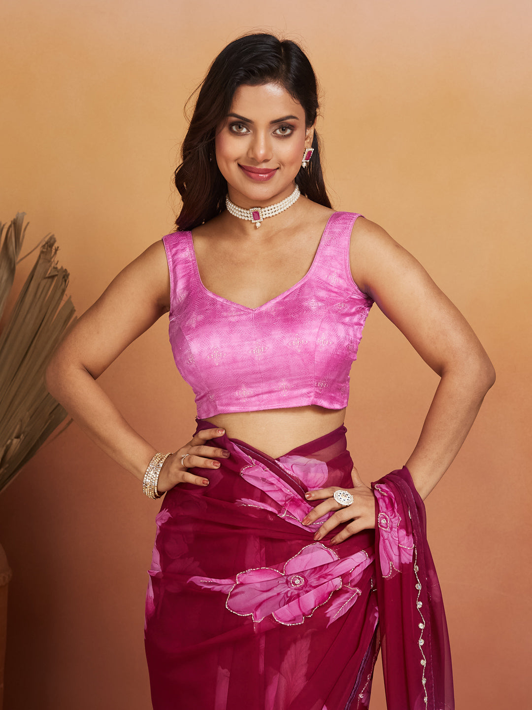 Roseberry Bloom Saree