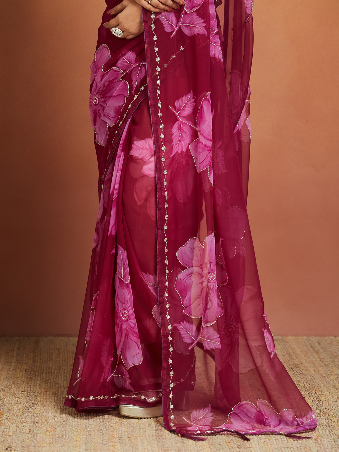 Roseberry Bloom Saree