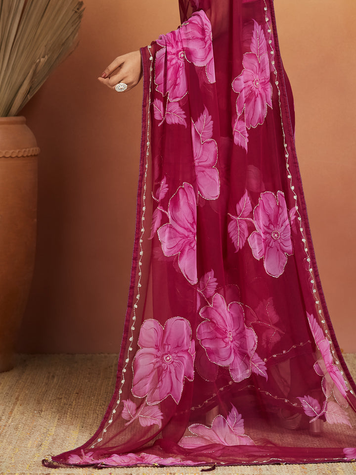 Roseberry Bloom Saree