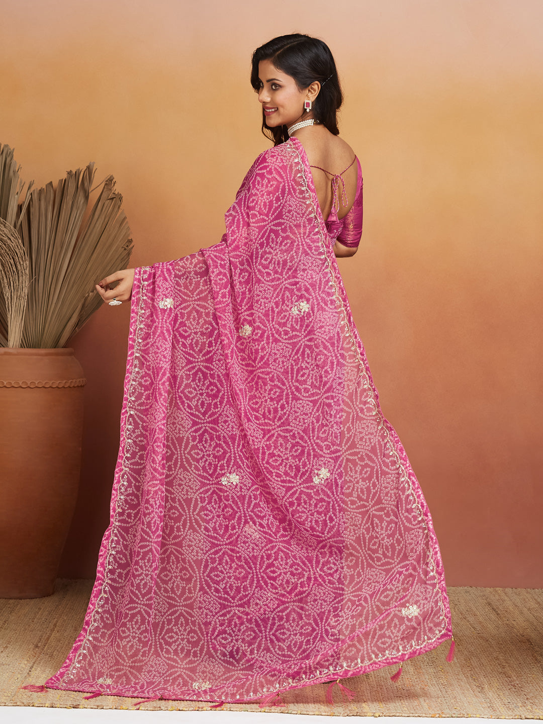 Gulab Gota Saree