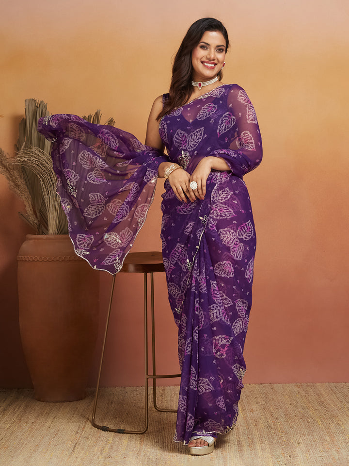 Nayra Leaf Motif Saree