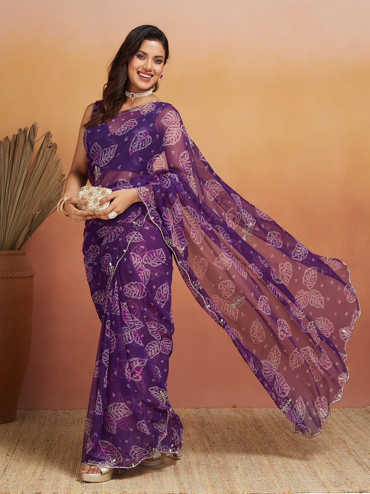 Nayra Leaf Motif Saree