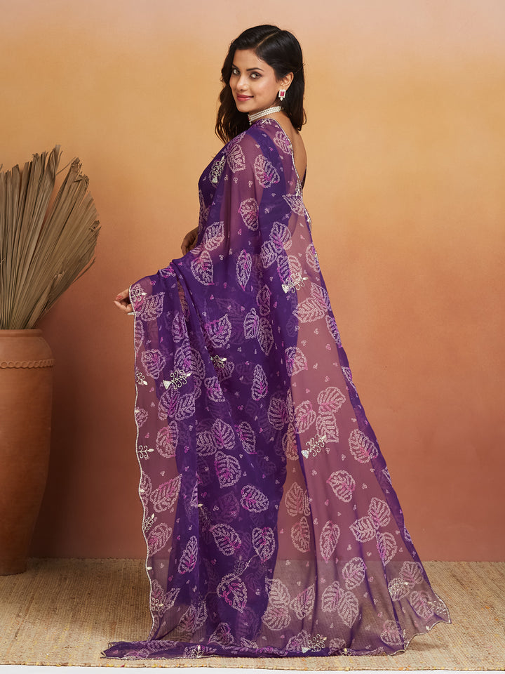 Nayra Leaf Motif Saree