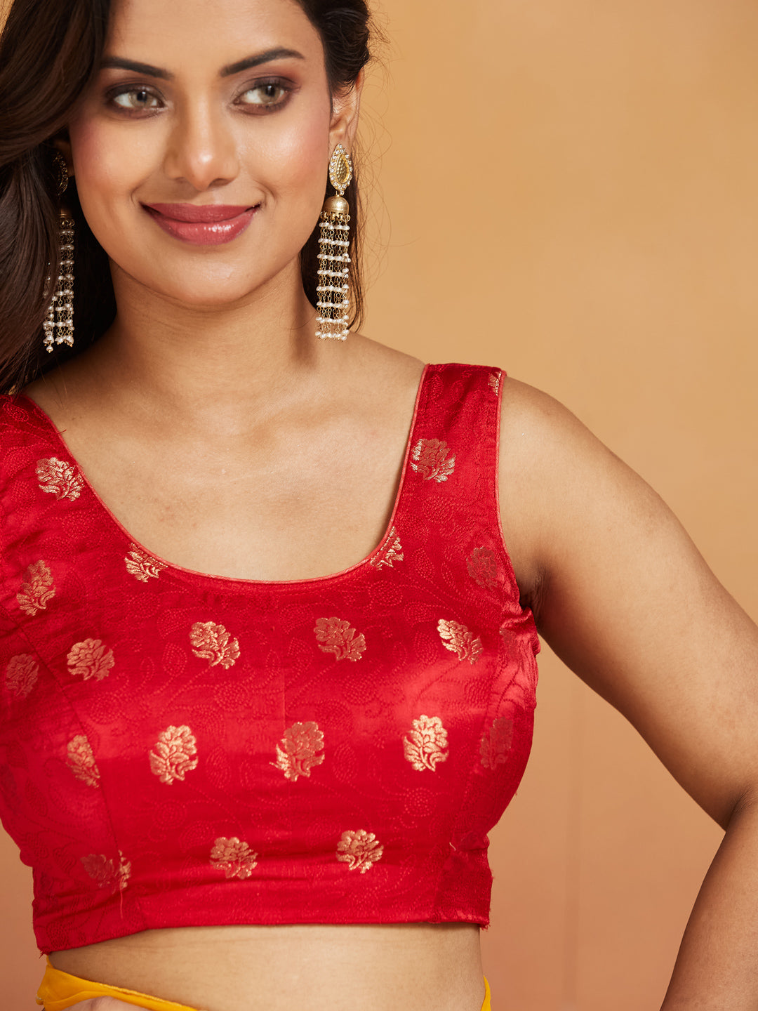 Sunbloom Marigold Floral Georgette Saree