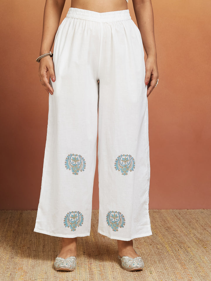 Ivory Sky Handblock Kurta Set