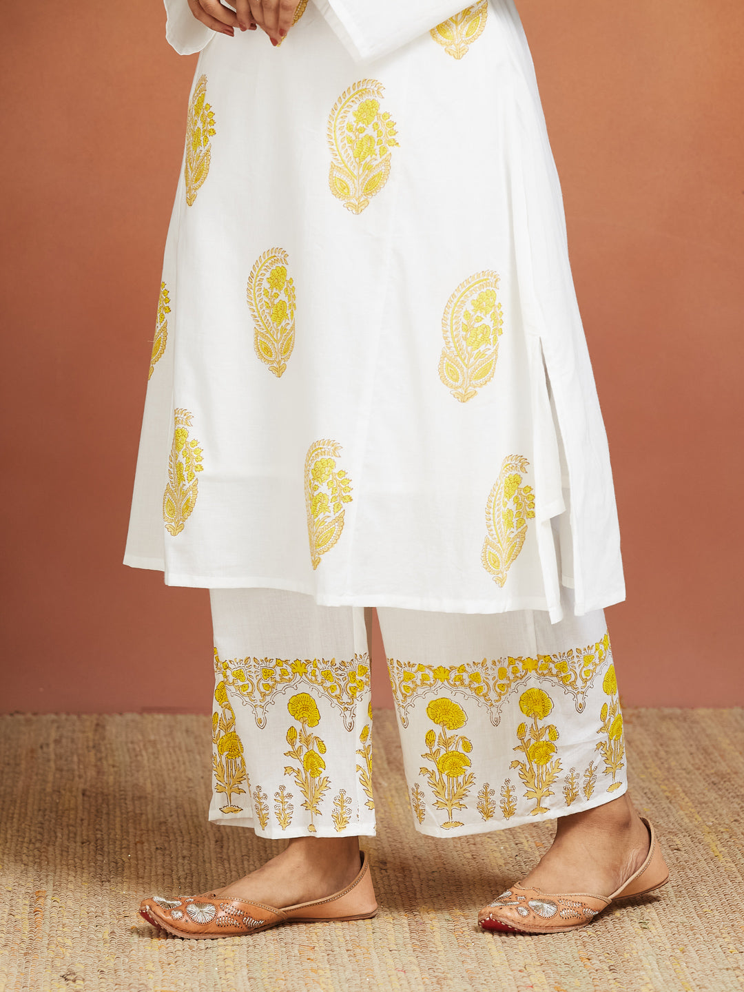 Sunlit Bloom Handblock Kurta Set