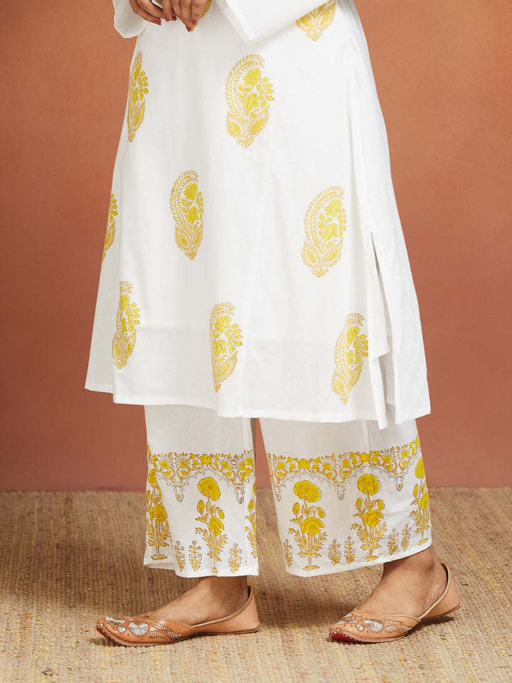 Sunlit Bloom Handblock Kurta Set