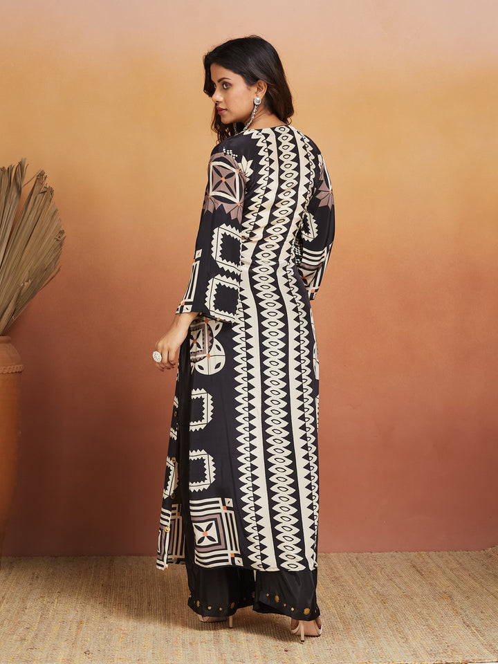 Tribal Muse Co-ord Set – Black & Beige