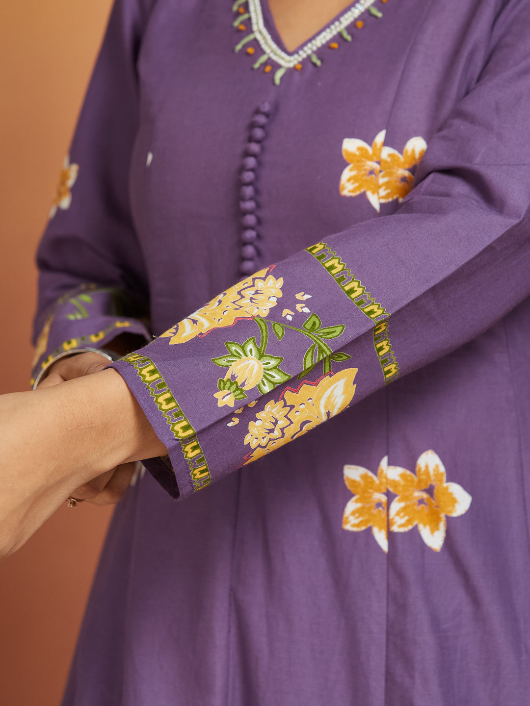 Lavender Bloom Anarkali Set – Grace in Full Flower