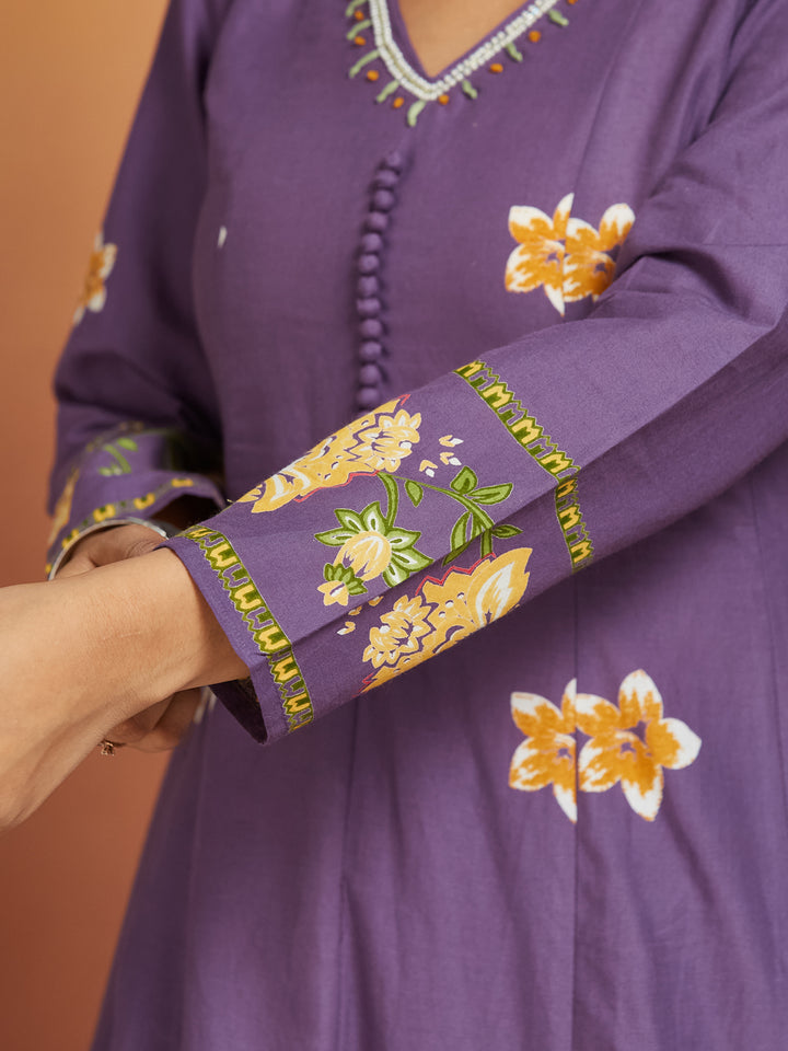 Lavender Bloom Anarkali Set – Grace in Full Flower
