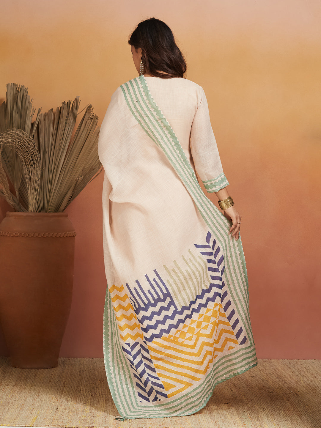 Rangrekha Handloom-Inspired Striped Kurta Set