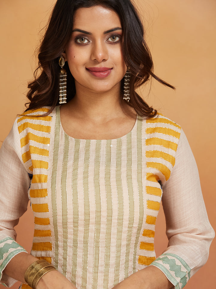 Rangrekha Handloom-Inspired Striped Kurta Set