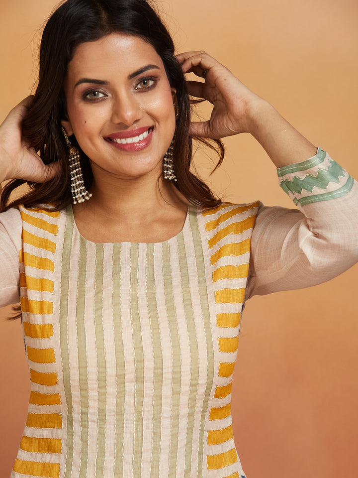 Rangrekha Handloom-Inspired Striped Kurta Set