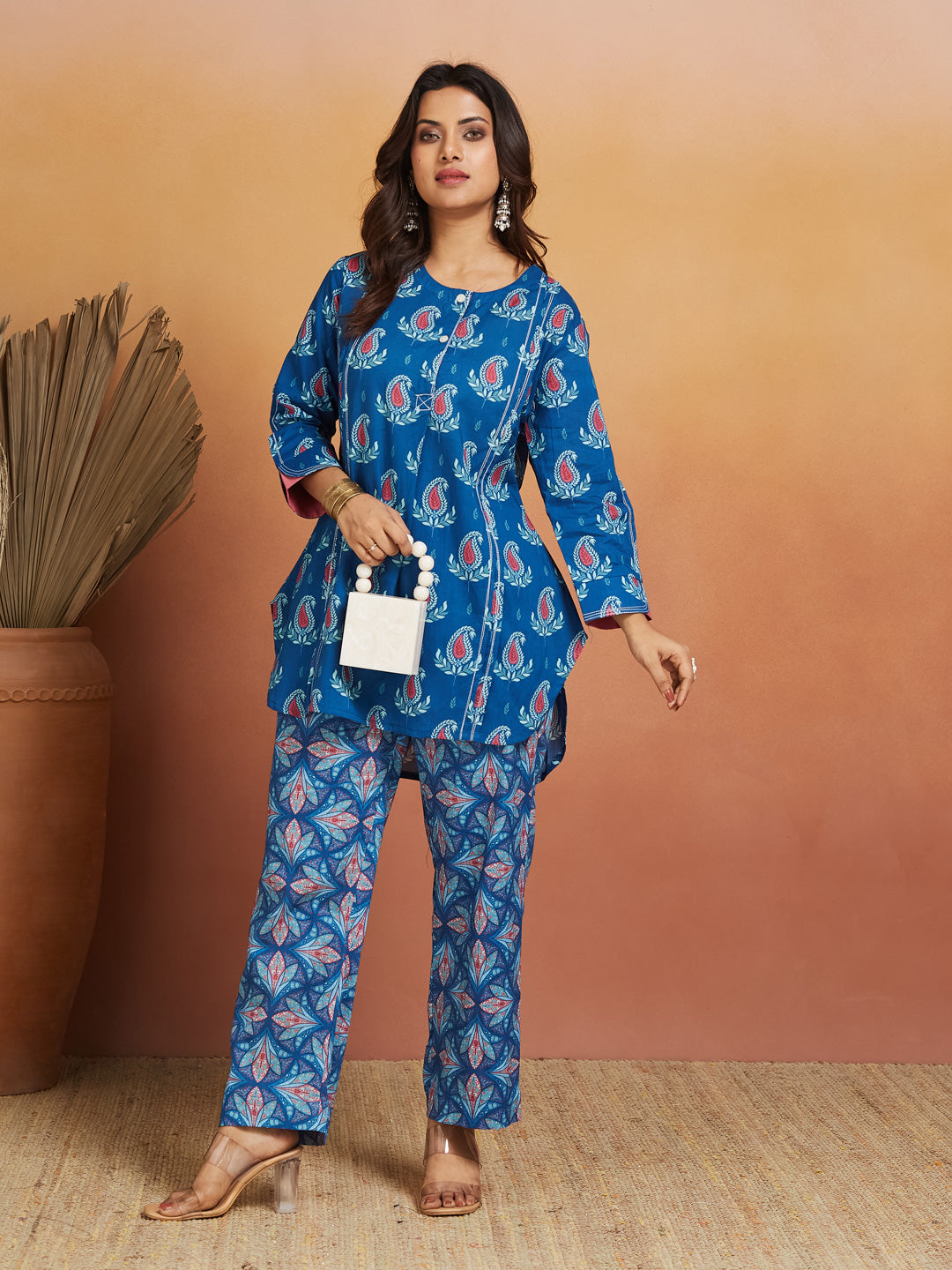 Neelkamal Blue Printed Cotton Co-Ord Set