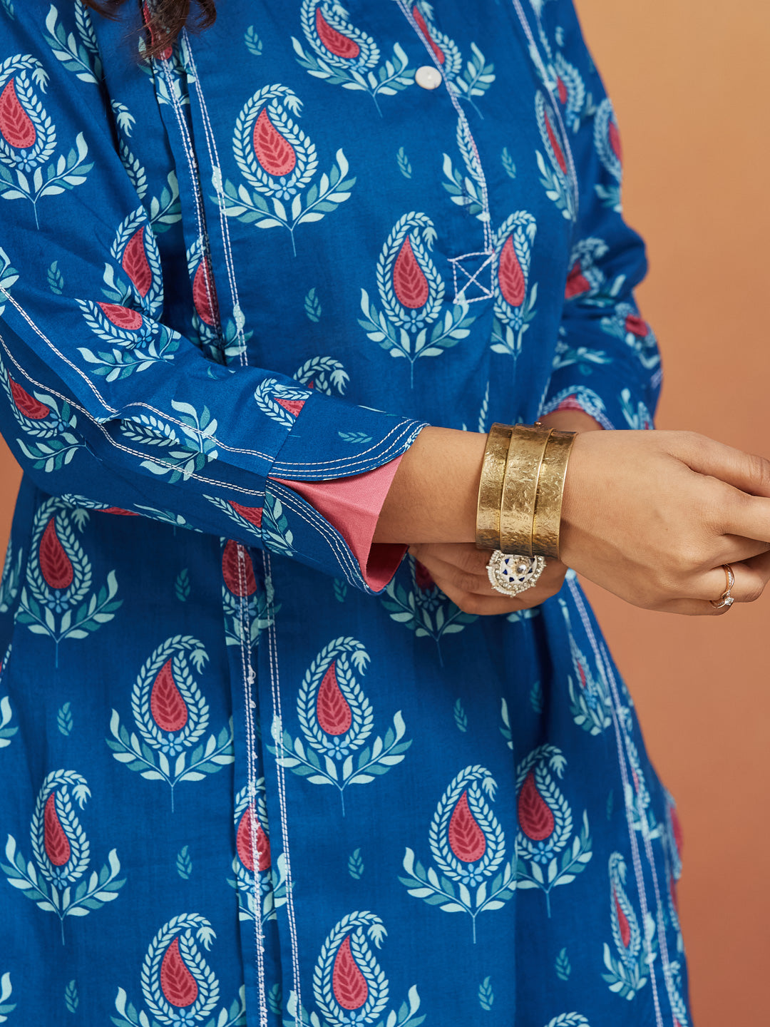 Neelkamal Blue Printed Cotton Co-Ord Set