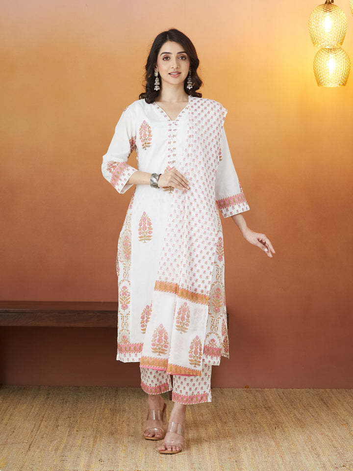 Gulzar Buti Block Print Kurta Set