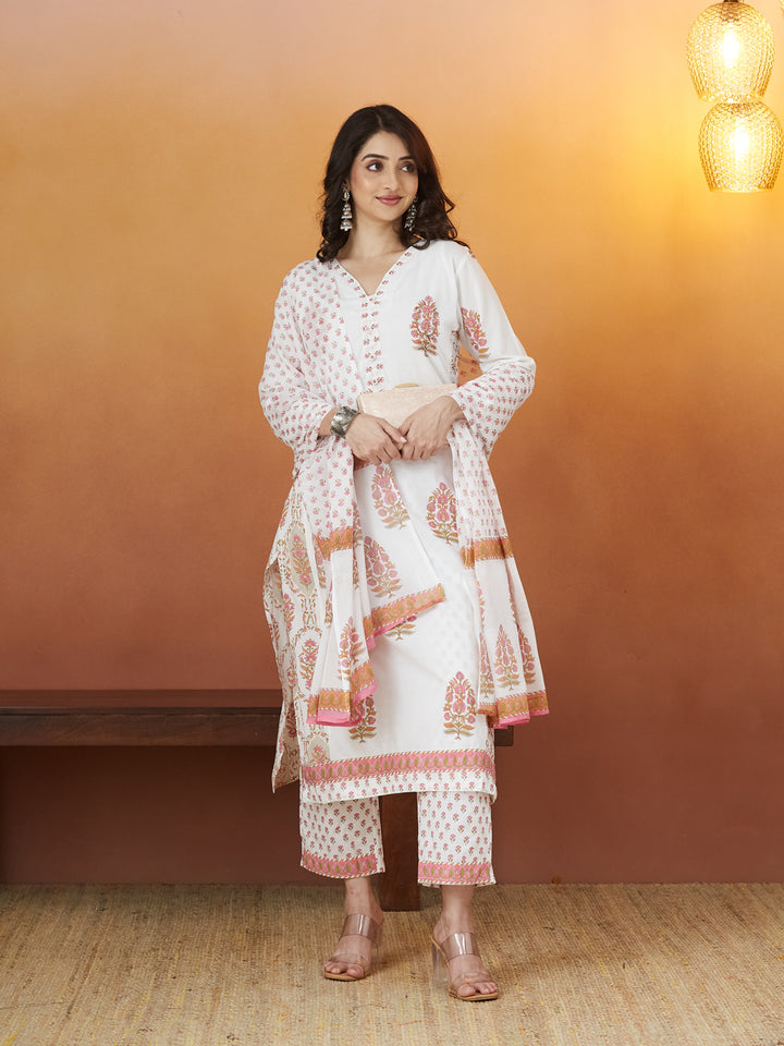 Gulzar Buti Block Print Kurta Set