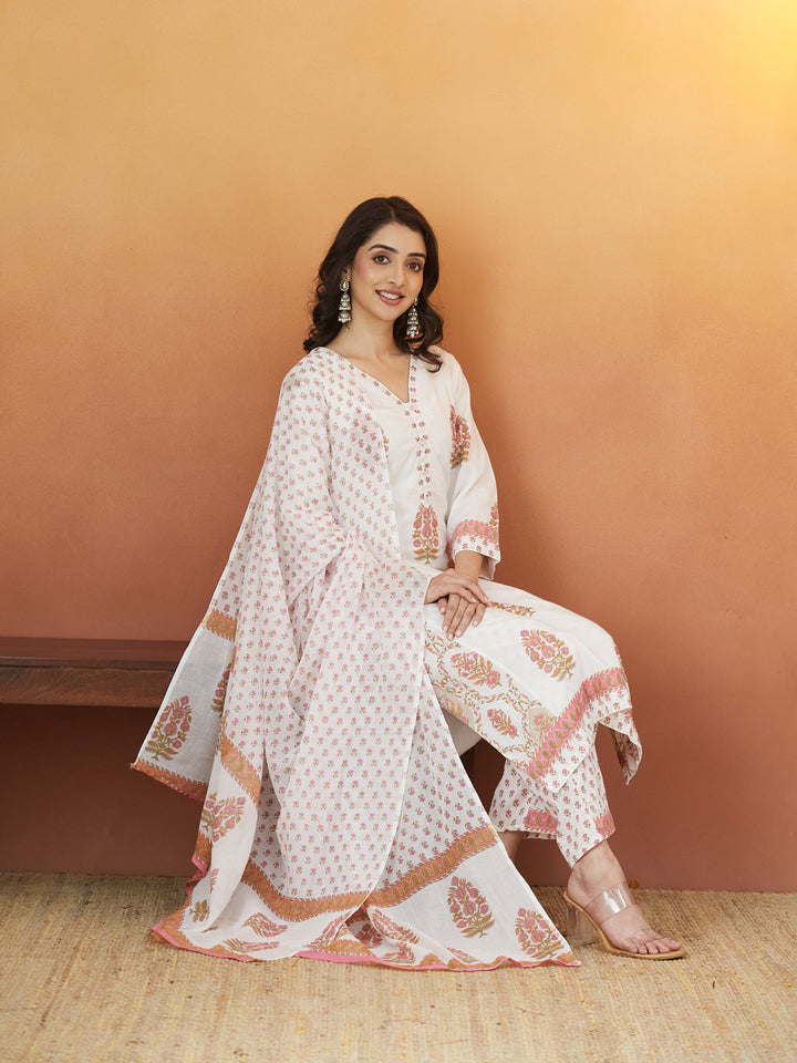 Gulzar Buti Block Print Kurta Set