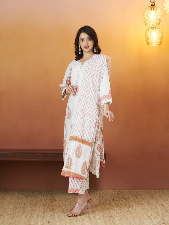Gulzar Buti Block Print Kurta Set