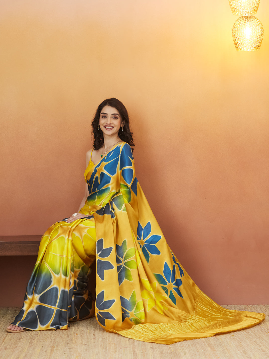 Veda Bloom Saree – Golden Marigold