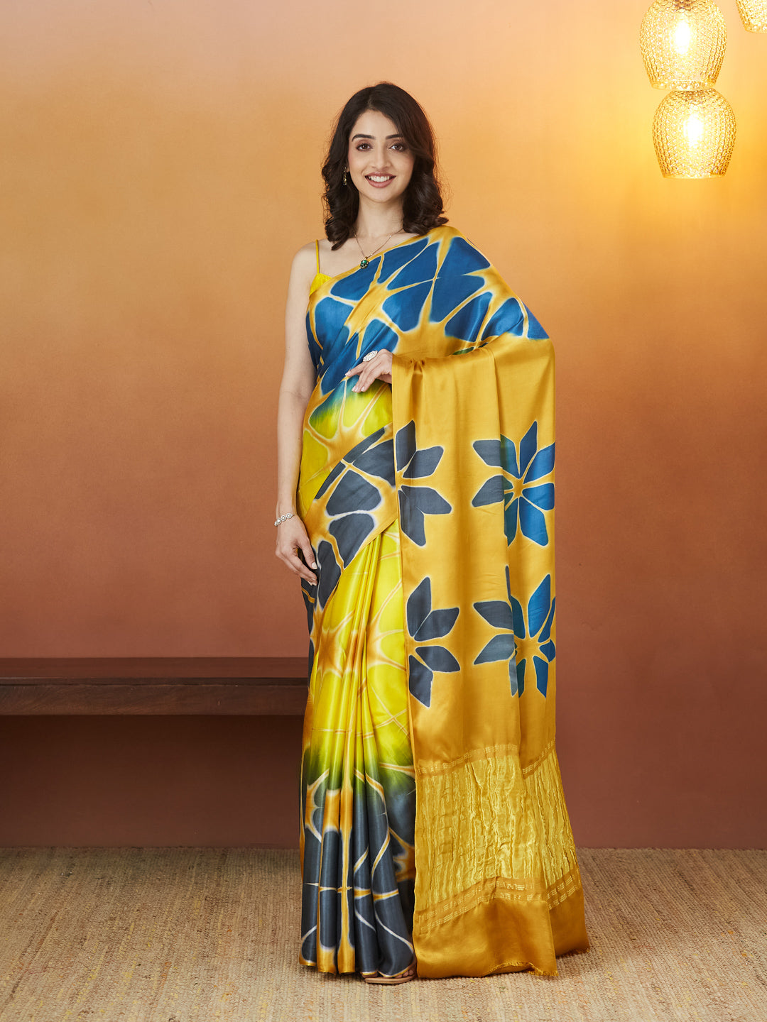 Veda Bloom Saree – Golden Marigold