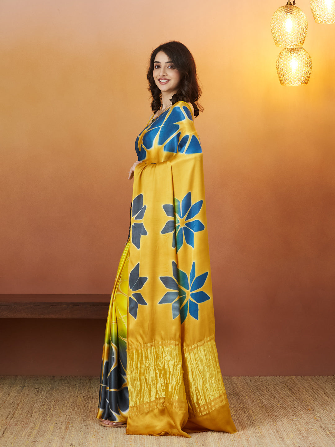 Veda Bloom Saree – Golden Marigold