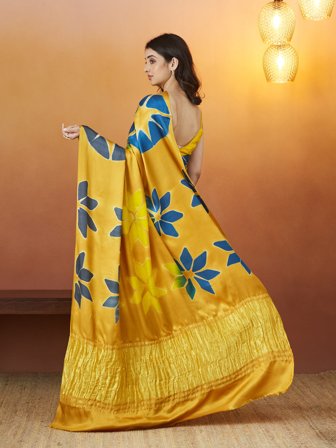 Veda Bloom Saree – Golden Marigold