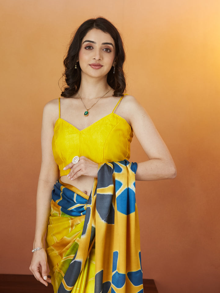 Veda Bloom Saree – Golden Marigold