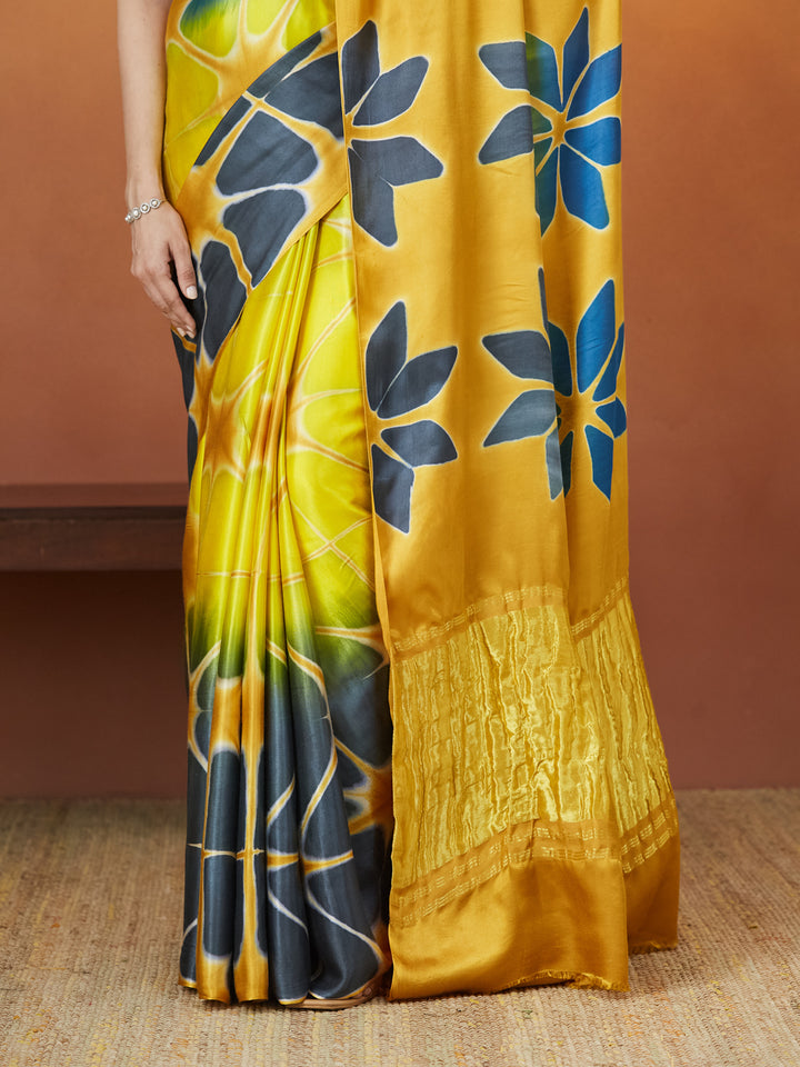 Veda Bloom Saree – Golden Marigold