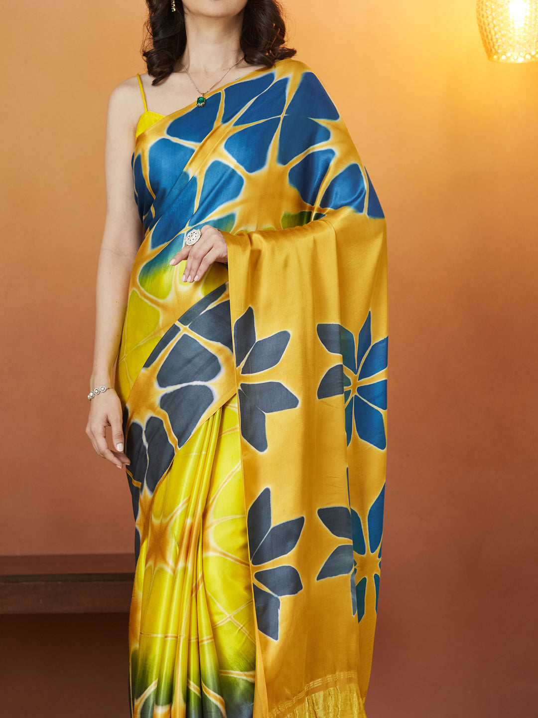 Veda Bloom Saree – Golden Marigold
