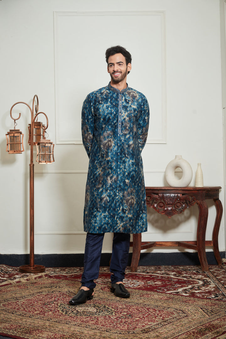 MULTICOLORED JAIPURI KURTA SET