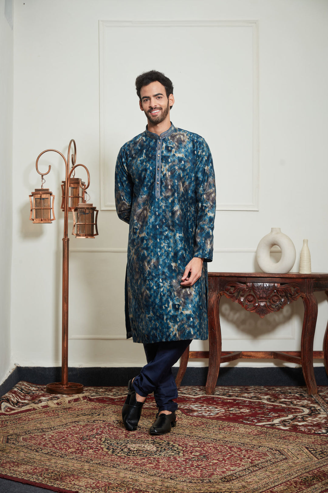 MULTICOLORED JAIPURI KURTA SET