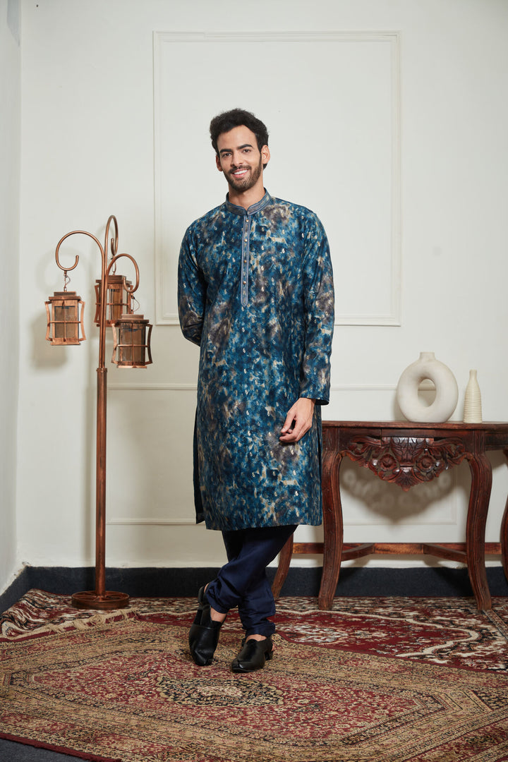 MULTICOLORED JAIPURI KURTA SET
