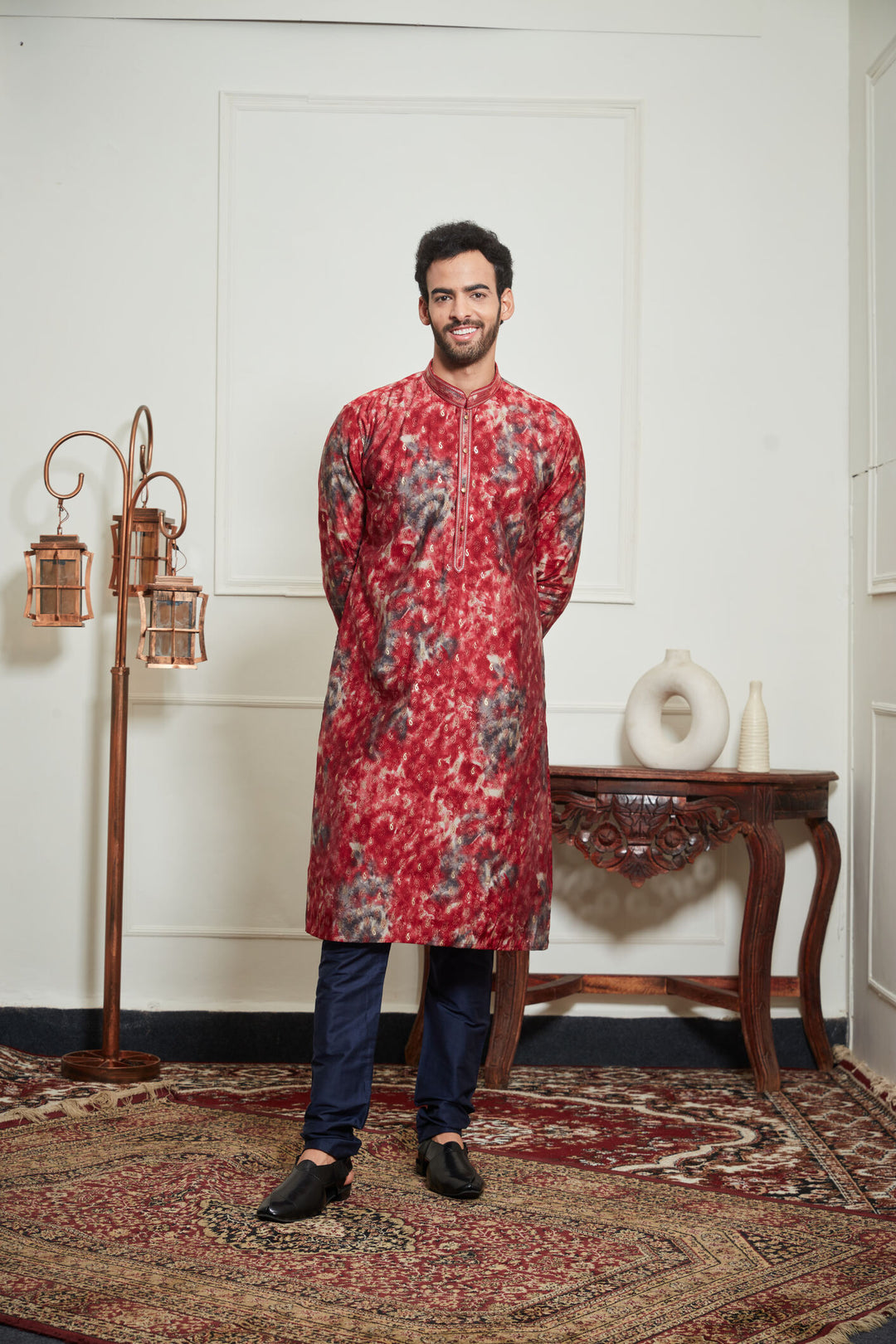 MULTICOLORED JAIPURI KURTA SET