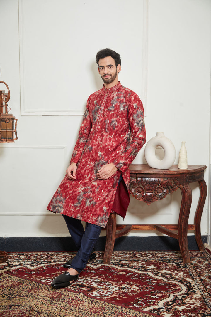 MULTICOLORED JAIPURI KURTA SET
