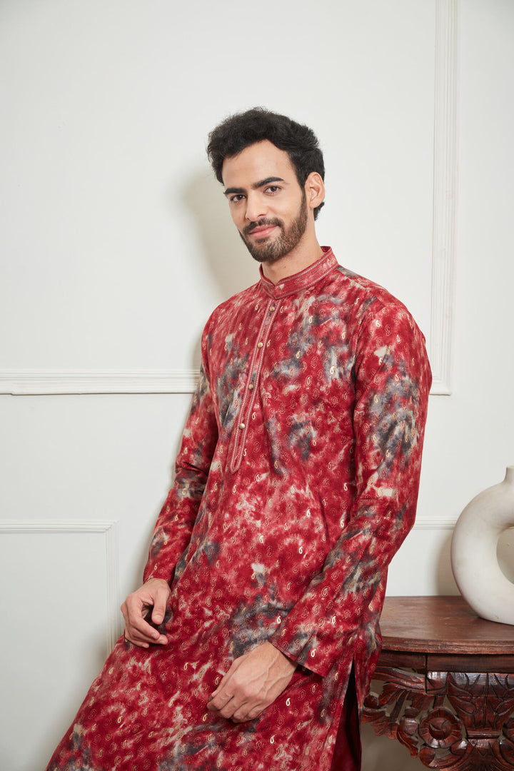 MULTICOLORED JAIPURI KURTA SET