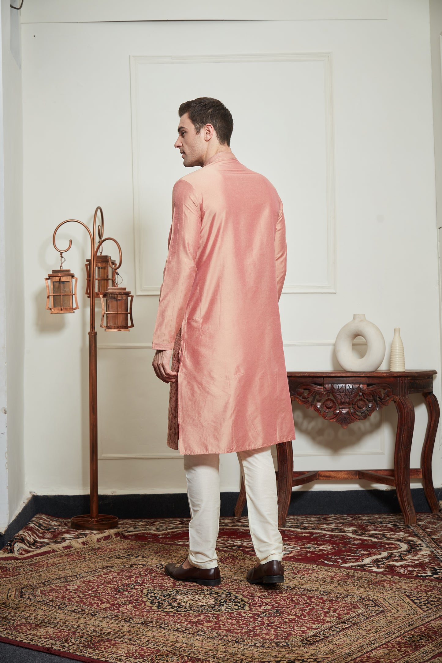 Peach WRINKLED KURTA SET