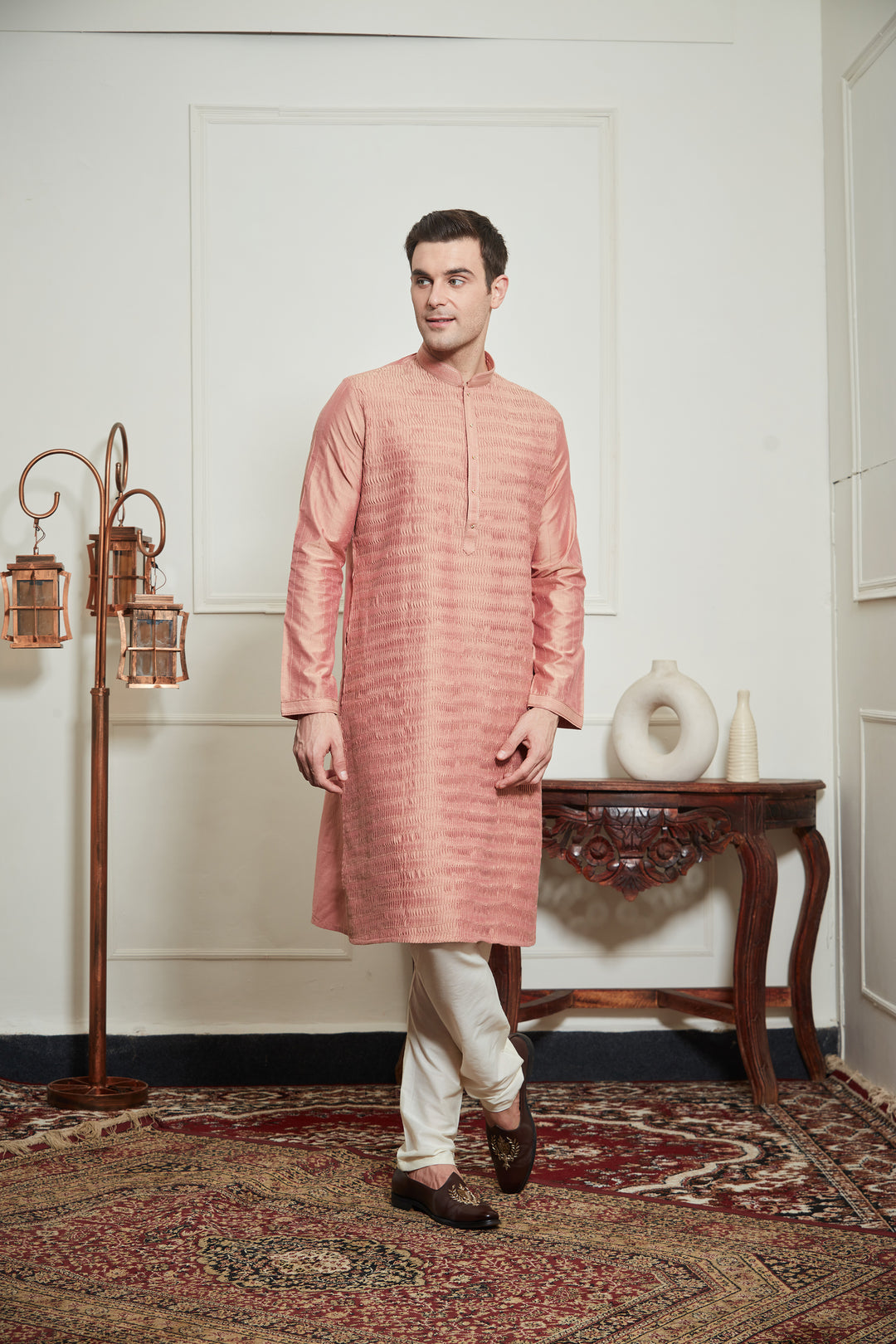 Peach WRINKLED KURTA SET