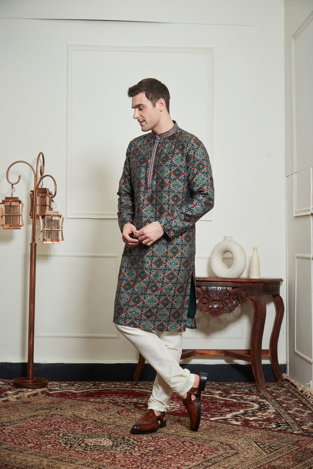 MULTICOLORED PRINTED KURTA SET