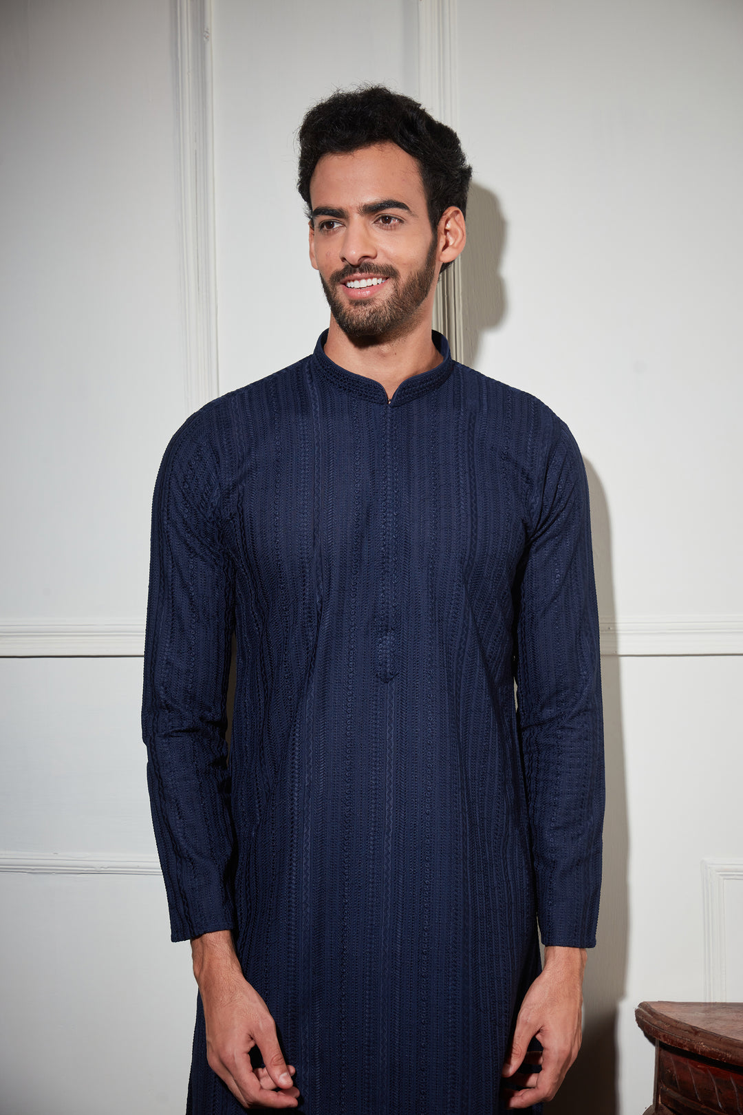 BLUE CHIKANKARI KURTA SET