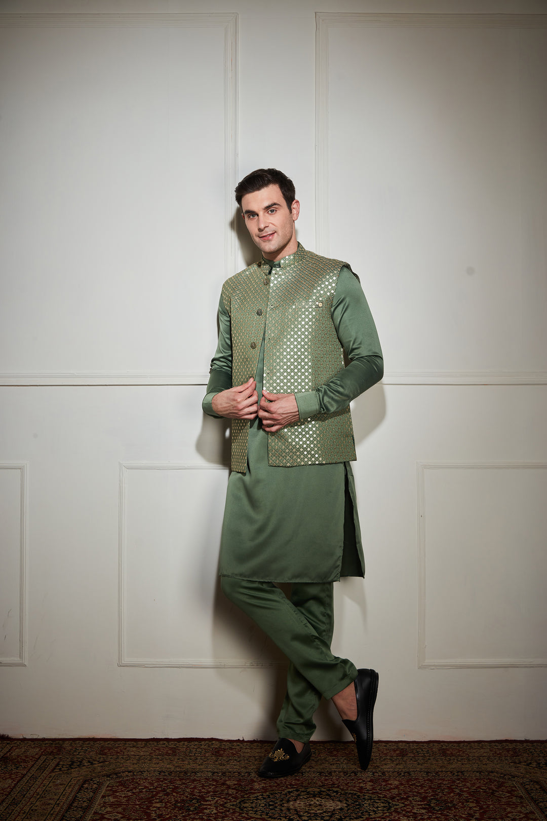Sea Green Kurta Bandi Set