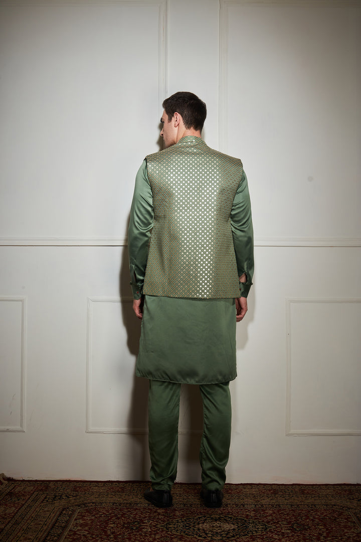Sea Green Kurta Bandi Set